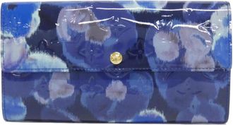 Louis Vuitton Blue Grand Blue Leather Long Wallet (Bi-Fold) (Pre-Owned)