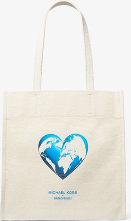 Michael Kors Watch Hunger Stop Recycled Cotton Canvas Tote Bag