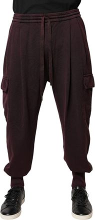 Dolce & Gabbana Dark Violet Cotton Cargo Jogger Mens Pants (Pre-Owned)
