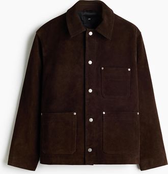 H&M Jacke aus Veloursleder - Brown