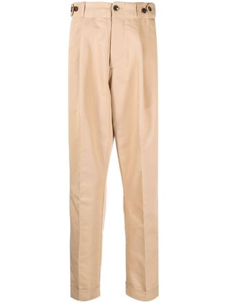 Roberto Cavalli Broek met geplooid detail - Beige