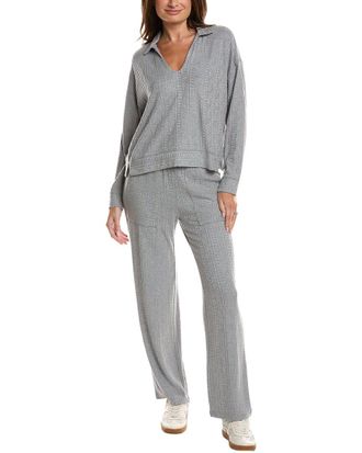 Splendid 2pc Jacquard Knit Top & Pant Set