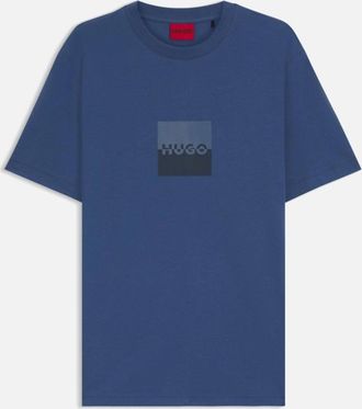 HUGO BOSS Mens HUGO Dusplit T-Shirt 427 Medium Blue - Navy - Size: 42