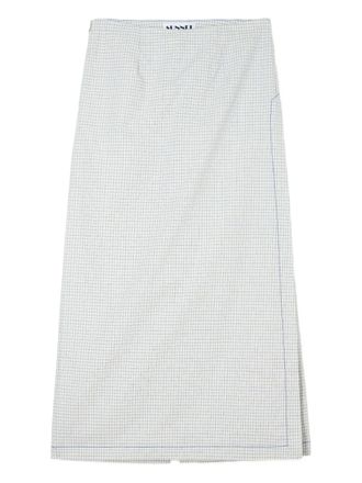 Sunnei check-paneled skirt - women - Cotton - M - White