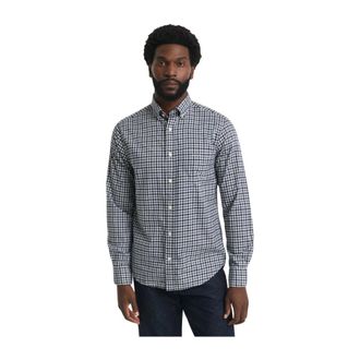 GANT Chemise en serg&eacute; vichy - Heren - Casual Overhemden - Blauw - S - Overhemden