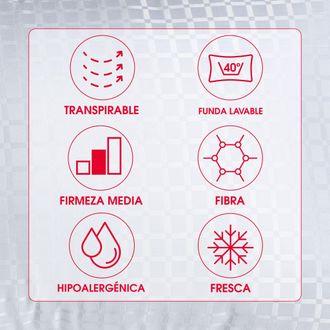 Pikolin Almohada Pikolin Cooper Firmeza Media E Hipoalerg&eacute;nica De Fibra Para Cambiar De Postura 135