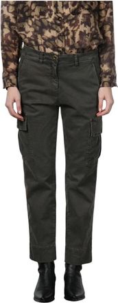Mason's Marlene Cargo - Dames - Straight fit broeken - Groen - M - Katoen - Broeken