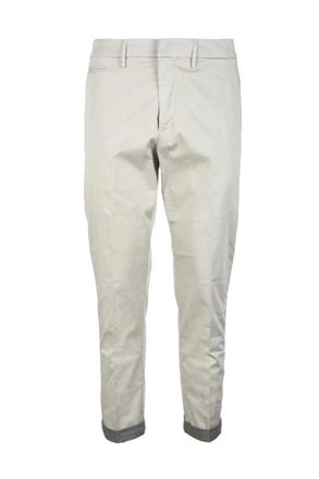 Dondup Beige Slim-Fit Cropped Trousers
