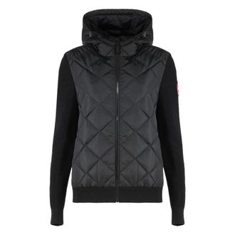 Canada Goose HyBridge Quilted Knit Hoodie - Dames - Jassen - Zwart - Maat: M Zijde