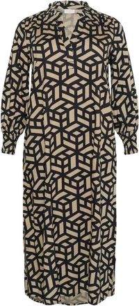 Kaffe Curve KCverona Maxikleid - Dames - Maxi kleedjes - Veelkleurig - 7XL - Kleedjes