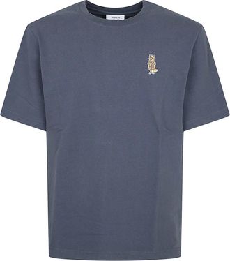 Maison Kitsun&eacute; Dressed Fox Comfort T-Shirt - Heren - T-shirts - Blauw - M - Katoen - Tops