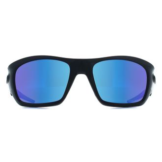 Oakley Wrap Mens Polished Black Prizm Sapphire Polarized Masseter - One Size