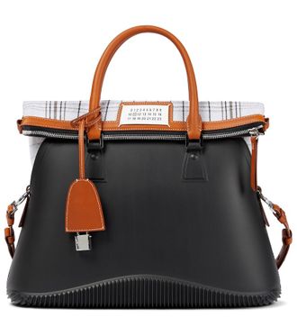 Maison Margiela 5AC leather-trimmed rubber tote