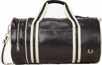 Fred Perry Mens Fred Perry Classic Barrel Bag Black/Ecru - Size: 1 size