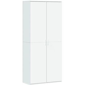 vidaXL Highboard White 80x35x180 cm Engineered Wood Vidaxl