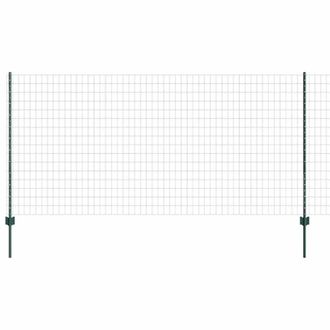 Berkfield Home Euro Fence with 11 U Posts Green 1, 2x25 m Steel