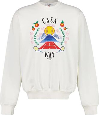 Casablanca Casa Way Mountain Sweatshirt - Heren - Sweatshirts - Wit - XL - Katoen - Hoodies & sweatvesten