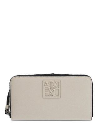 A|X Armani Exchange zip-around wristlet wallet - Neutrals