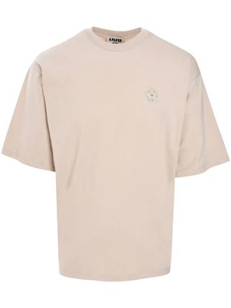 A Paper Kid T-shirt con logo - Toni neutri