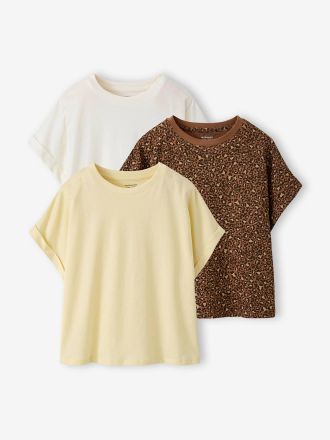 Jonen 3er-Pack T-Shirts M&auml;dchen JONEN braun