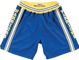 Mitchell & Ness NBA Authentic Shorts Golden State Warriors Road 1981-82 Blue Yellow ASHRGS18038-GSWROYA81