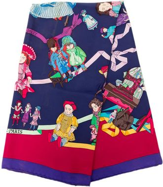 Herm&egrave;s Pre-owned Hermes Hello Dolly Silk Scarf 90 Ladies 3Y6PY20ET7KYRVWI