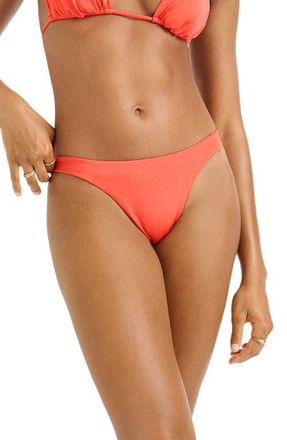 Vitamin A California High Leg Bikini Bottoms in Coral at Nordstrom, Size X-Small