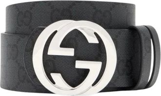Gucci Cintur&oacute;n Reversible con Hebilla Interlocking G - Accessories - Hombre - Negro - 115 CM