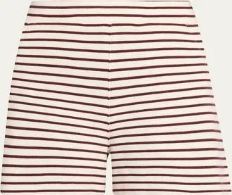 Veronica Beard Brighton Striped Knit Shorts