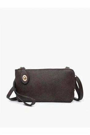 Jen & Co. Womens Crossbody Wristlet Handbag In Coffee