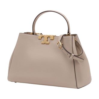 Tory Burch Womens Eleanor Top Handle Bag Beige Cowhide