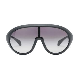 Rick Owens Sunglasses, male, Black, Size: ONE SIZE Oval Sunglasses