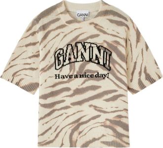 Ganni Camiseta De Lana Ganni