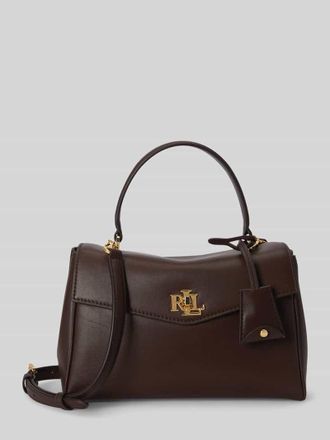Lauren Ralph Lauren Henkeltasche aus echtem Leder mit abnehmbaren Schulterriemen in Dunkelbraun, Gr&ouml;&szlig;e 1