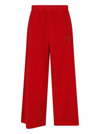 Maison Margiela Red Cotton Terry Straight-Leg Sweatpants