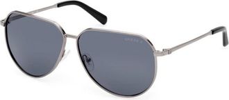 Guess Gunmetal Gepolariseerde Zonnebril - Heren - Zonnebrillen - Grijs - 62 MM - Accessoires