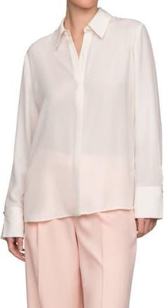 Bcbgmaxazria Ellen Oversize Button-Up Shirt in Gardenia at Nordstrom Rack, Size 8
