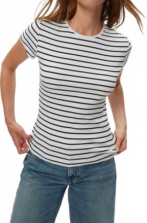 Michael Stars Joy Stripe Tee In White