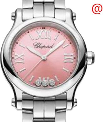 Chopard Happy Sport Quartz Pink Dial Ladies Watch 278590-3012