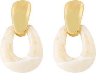 Panacea Resin Door Knocker Earrings in Ivory at Nordstrom