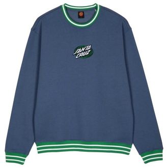 Santa Cruz Global Oval Dot Front Crew Pullover f&uuml;r Herren | blau