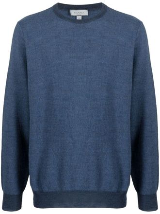 Canali Fijngebreide trui - Blauw