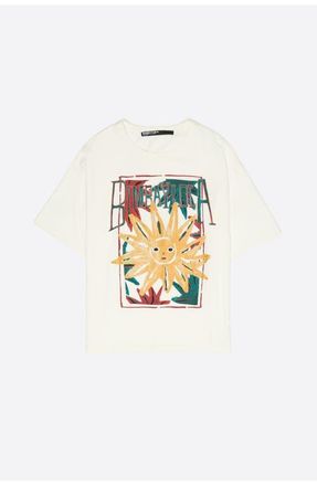 Bimba & Lola Sun Logo T-Shirt in Ivory at Nordstrom, Size Xx-Small Eu