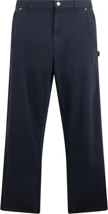 Moncler Katoenmix Gabardine Broek - Heren - Straight fit broeken - Blauw - XL - Katoen - Broeken