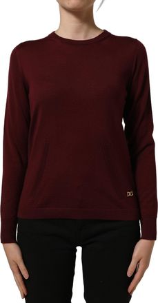 Dolce & Gabbana Virgin Wool Crewneck Sweater - Red