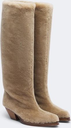 Gabriela Hearst Waite shearling knee-high boots