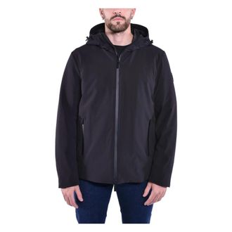 Woolrich Tech Softshell Waterdichte Jas met Eendendons - Heren - Zomerjassen - Zwart - S - Polyester - Jassen