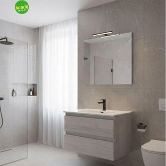Savini Composizione bagno sospesa Dafne 60cm quercia bianco