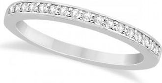 Allurez Petite Half-Eternity Diamond Wedding Band in 14k White Gold (0.17ct)