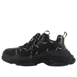 Balenciaga Triple S Sneaker Allover Logo - Black 536737W2FA11090
